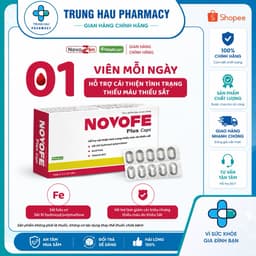 Viên uống Sắt Novofe Plus Caps - Hỗ trợ tình trạng thiếu máu, thiếu sắt - Hộp 30 viên 1