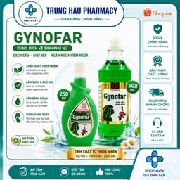 Dung dịch vệ sinh phụ nữ Gynofar sạch khuẩn 250ml, 500ml 1