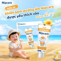 Kem dưỡng ẩm Nipcare - Hỗ trợ dưỡng ẩm cho bé da khô do các vấn đề về chàm sữa, viêm da cơ địa 2
