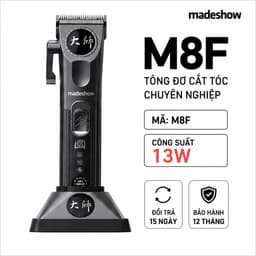 Tông Đơ Cắt Tóc Madeshow M8F 13W Chuyên Nghiệp - Pin 3200mAh, Màn Hình LED, Động Cơ Turbo 9000RPM, Kèm 10 Cữ, Sạc Đế 1