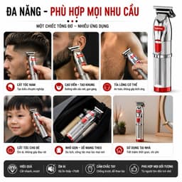 Tông Đơ Chấn Viền Madeshow M6 Chính Hãng 7W 7200RPM Pin 1400mAh Cạo Sát Tóc Tattoo Cắt Viền Chuyên Nghiệp 6