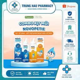 Combo xịt mũi Novo Petie 0.9% & 1.9% - Xịt vệ sinh, hỗ trợ giảm ngạt mũi, sổ mũi 1