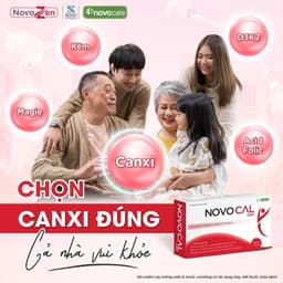Viên uống Canxi Novocal Caps - Bổ sung canxi, mangie, d3k2 hỗ trợ xương cơ chắc khoẻ 5