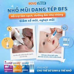 Nhỏ muỗi nước muối sinh lý NovoPetie 0.9% 1.9% dạng 30 tép BFS - Làm sạch diệu nhẹ, hỗ trợ niêm mạc 5