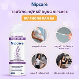 Xịt massage ngừa rạn da Nipcare 80ml - Làm mềm da, mờ vết rạn 7