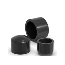 BỊT ĐẦU U-PVC CAO CẤP MÀU ĐEN XÁM PHI 20-25-32-40MM CHO HỒ CÁ CẢNH 1