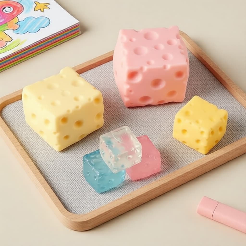 Squishy phô mai khổng lồ chứa vaseline – mềm chậm, béo ngậy và dễ tạo hình, đồ chơi giảm căng thẳng