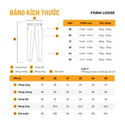 Quần Tây Nam ICONDENIM Axis Wide QTID0077 7