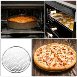 1 Chảo Pizza Chảo Nướng Có Lỗ Hợp Kim Nhôm Khay Nướng Bánh Tiện Ích Nhà Bếp 9