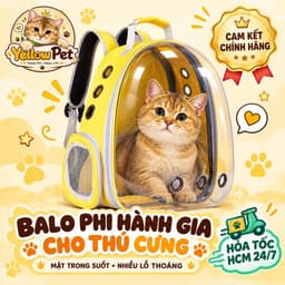 Balo Vận Chuyển Chó Mèo Nắp Trong Suốt 22 x 25 x 41cm Thoáng Khí | Yellow Pet 1