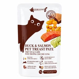 Pate thưởng Gemlucky 70g vị gà, vịt và cá hồi cho mèo | Yellow Pet 3