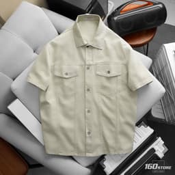 Áo Sơ Mi Nam Tay Ngắn ICONDENIM Original Quality Form Boxy SMID0394 1