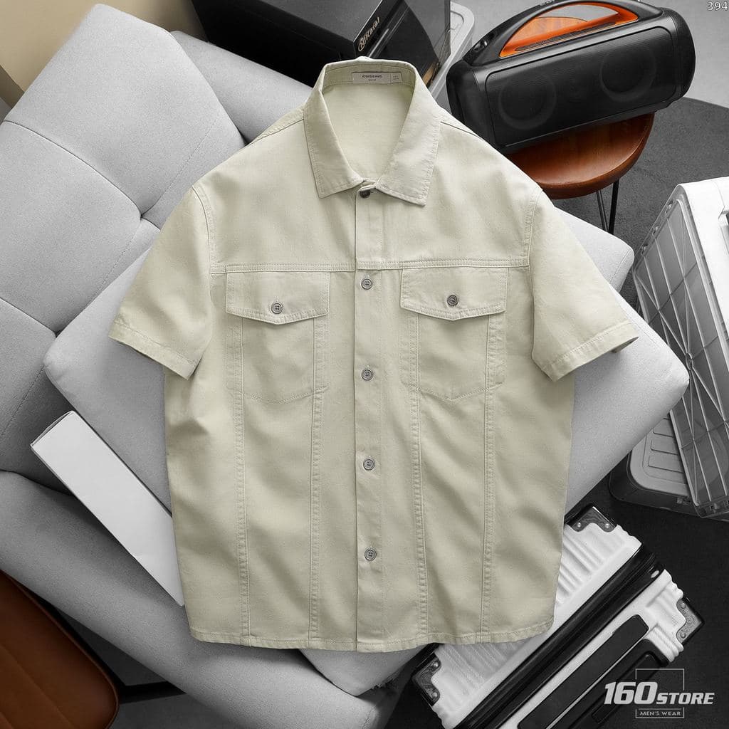 Áo Sơ Mi Nam Tay Ngắn ICONDENIM Original Quality Form Boxy SMID0394