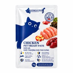Pate thưởng Gemlucky 70g vị gà, vịt và cá hồi cho mèo | Yellow Pet 2