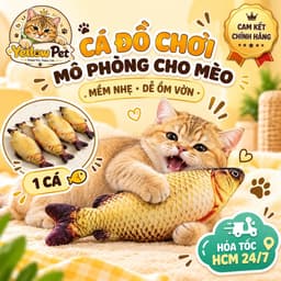 Gối Ôm Cá Cho Mèo 20cm Đồ Chơi Mô Phỏng Hình Cá | Yellow Pet 1