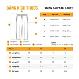 Quần Dài Dù Nam ICONDENIM Terrain Form Baggy QDID0022 6
