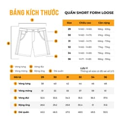 Quần Short Jean Nam ICONDENIM Stoneveil QSID0295 6