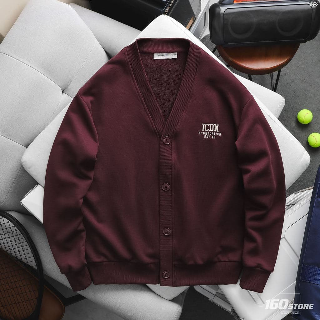 Áo Khoác Nỉ Cardigan Nam ICONDENIM Corwin Form Regular AKID0288