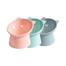 Chén Ăn Cho Chó Mèo Nghiêng Đế Cao Mặt Gấu 13,5cm | Yellow Pet 2