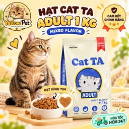 Thức Ăn Hạt Cho Mèo Trưởng Thành Petlike Cat TA Adult 1kg Hỗn Hợp | Yellow Pet 1