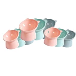 Chén Ăn Cho Chó Mèo Nghiêng Đế Cao Mặt Gấu 13,5cm | Yellow Pet 5