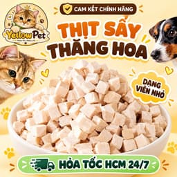 Thịt Gà Viên Sấy Thăng Hoa Cho Chó Mèo Túi Chiết 100g | Yellow Pet 1