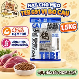 Hạt Cho Mèo TEB G90 G91 Vị Bồ Câu 1.5kg Hai Phân Loại | Yellow Pet 3