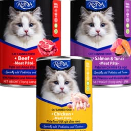 Pate Cho Mèo AMNA 375g Dạng Lon 3 Vị Gà Bò Cá Hồi Cá Ngừ | Yellow Pet 6