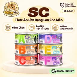 Pate SC Mousse 85g Cho Mèo – Kết Cấu Mịn, Lon Tiện Dùng – Combo 3–6 Lon | Yellow Pet 1