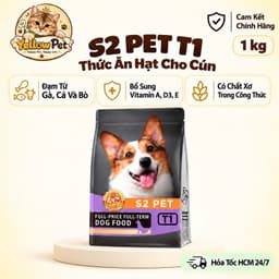 Hạt S2Pet T1 Cho Cún 1kg, Bổ Sung Vitamin Và Chất Xơ | Yellow Pet 1