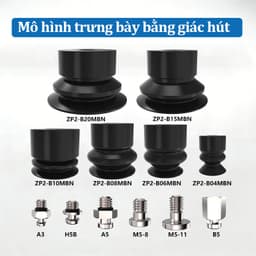 Cốc hút chân không hai lớp ZP2-MB, kích thước: 04-20mm, Chất liệu silicon / Nitrile / chống tĩnh điện 4