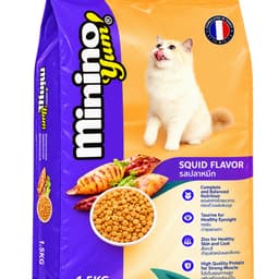 Thức Ăn Hạt Cho Mèo Minino Yum 1,5kg Vị Mực Mọi Lứa Tuổi | Yellow Pet 6