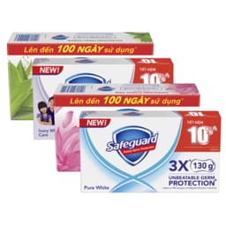 Lốc 3 Xà Bông Cục SAFEGUARD Sạch 99% Vi Khuẩn Cho Da-HoaHồng/TrắngTinhKhiết/ThảoMộc//DịuNhẹ 2