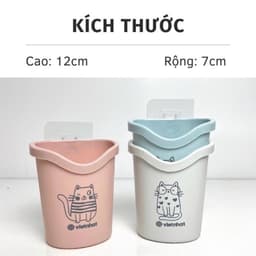 [Top Value] Cốc Dán Tường Nhựa Việt Nhật NH463 Cắm Bàn Chải, Kem Đánh Răng, 1 Cốc Dán Có Lỗ Thoát Nước (6370) 6