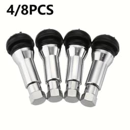  4/8 cái Nắp van lốp không săm TR414, Van lốp gắn nhanh, Nắp van cao su chống bụi, Phụ kiện xe hơi phổ thông 1