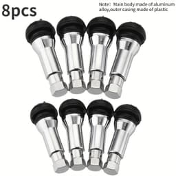  4/8 cái Nắp van lốp không săm TR414, Van lốp gắn nhanh, Nắp van cao su chống bụi, Phụ kiện xe hơi phổ thông 5