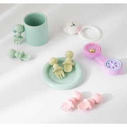 Set Thìa Dĩa Silicon kèm hộp cao cấp TGM Baby&L Hàn Quốc Cho Bé Tập Ăn Dặm 4