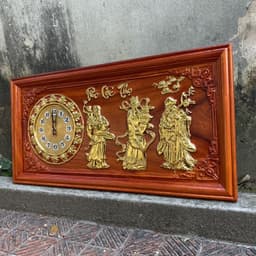 Đồng hồ tam đa gỗ hương treo tường loại 1 4