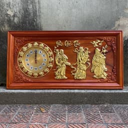 Đồng hồ tam đa gỗ hương treo tường loại 1 3