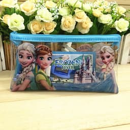 Set Túi dụng cụ học tập 7 chi tiết tiện lợi cho bé hình elsa siêu nhân nhện spider man công chúa dễ thương 4