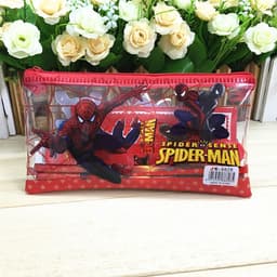 Set Túi dụng cụ học tập 7 chi tiết tiện lợi cho bé hình elsa siêu nhân nhện spider man công chúa dễ thương 5