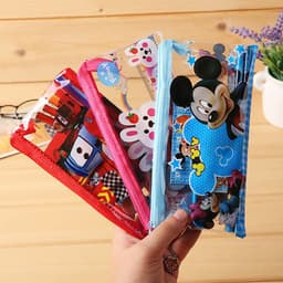 Set Túi dụng cụ học tập 7 chi tiết tiện lợi cho bé hình elsa siêu nhân nhện spider man công chúa dễ thương 6