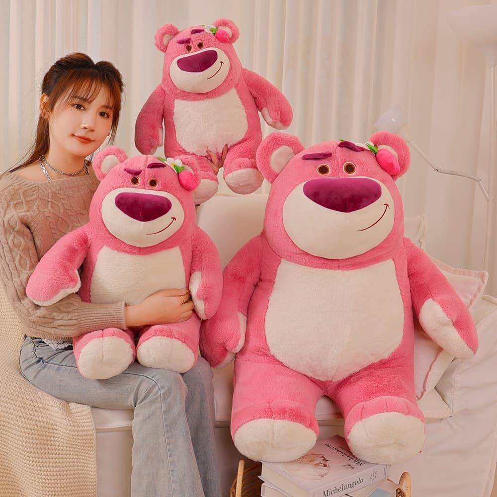 Gấu bông gấu dâu hồng dễ thương - lựa chọn tuyệt vời cho bé yêu của bạn