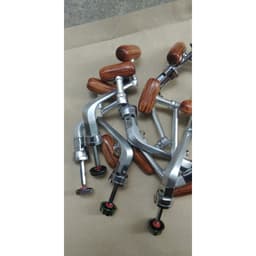 Tay quay máy câu cá núm gỗ 4