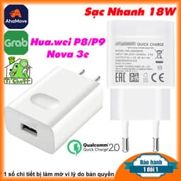 [ZIN BÓC MÁY] Sạc Nhanh 18W Quick Charge 2.0 9V-2A ZIN Chính Hãng Hỗ Trợ Dùng Cho Huawei P8/P9 1