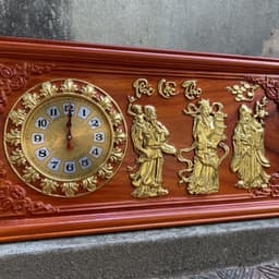 Đồng hồ tam đa gỗ hương treo tường loại 1 5
