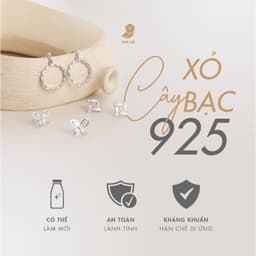 Bông Tai Nữ Đá Zircon Cz 5A Hình Nơ, Hình Lá NHÀ CÚ Cây Xỏ Bạc 925 Màu Bạc Dễ Thương 17739 6