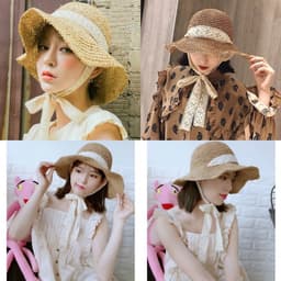 Mũ Nón Cói Nữ Đi Biển Vành Rộng Thời Trang Cao Cấp Tiểu Thư Có Dây Buộc Xinh Xinh 2