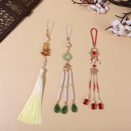 Dây tua rua treo áo dài hạt rơi phụ kiện trang trí quạt Hán phục phong cách cổ trang 2