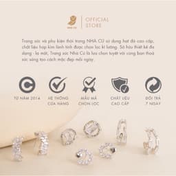 Bông Tai Nữ Đá Zircon Cz 5A Hình Nơ, Hình Lá NHÀ CÚ Cây Xỏ Bạc 925 Màu Bạc Dễ Thương 17739 7